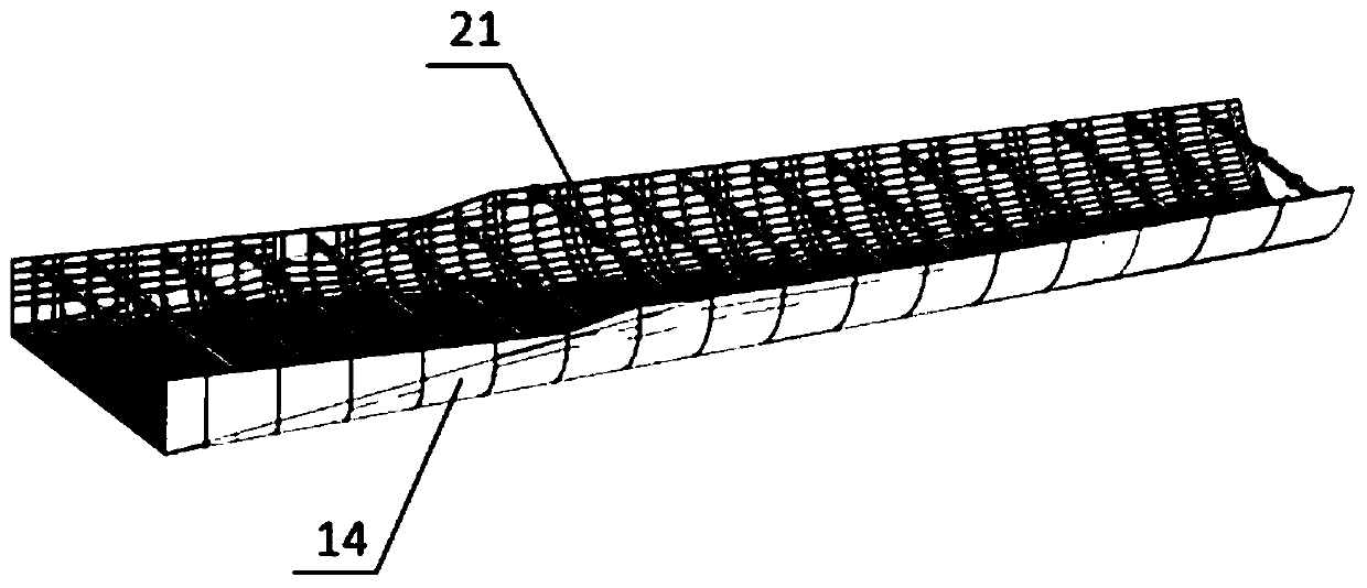 Construction method of inner mold support system for super large wind tunnel diffusion section
