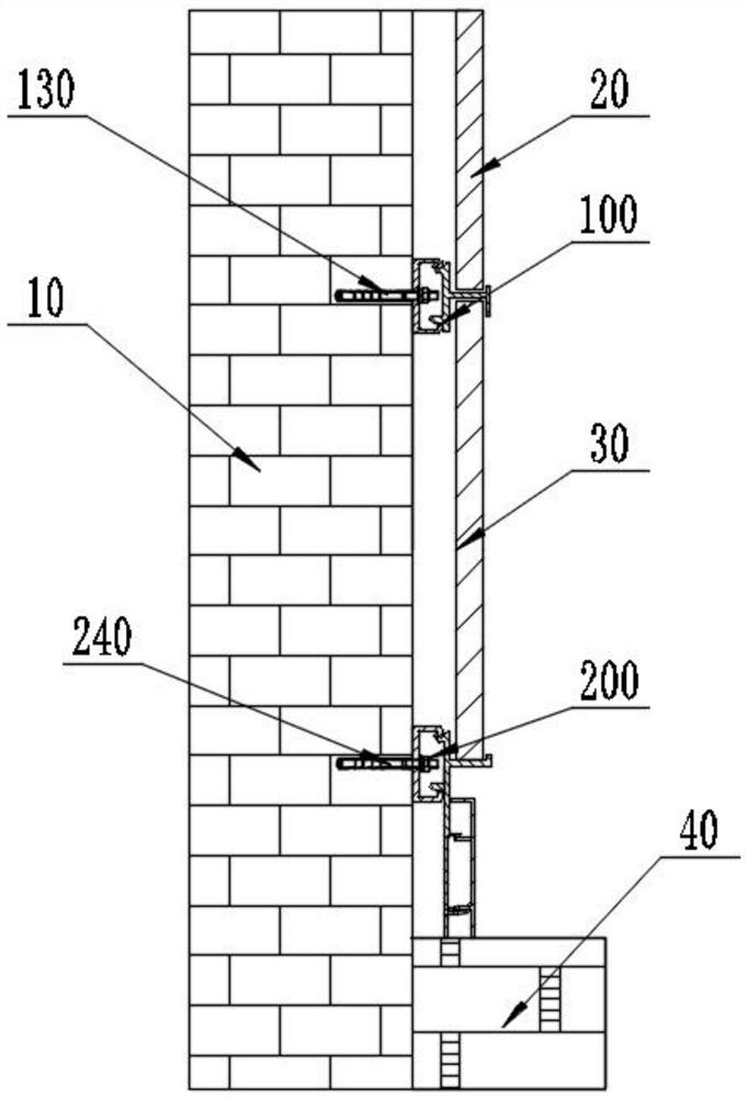 Wall brick mounting system