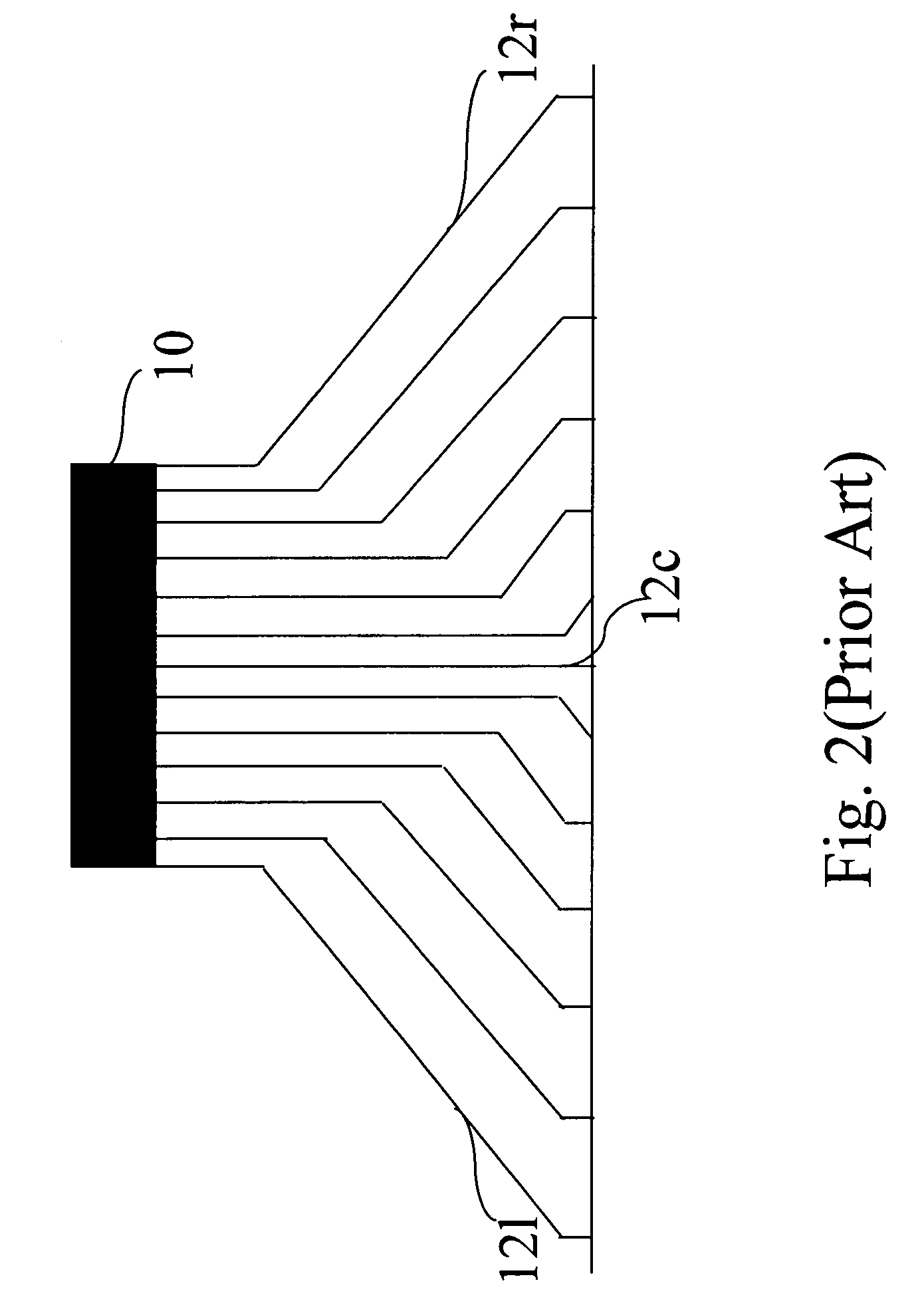 Uniform impedance conducting lines for a liquid crystal display