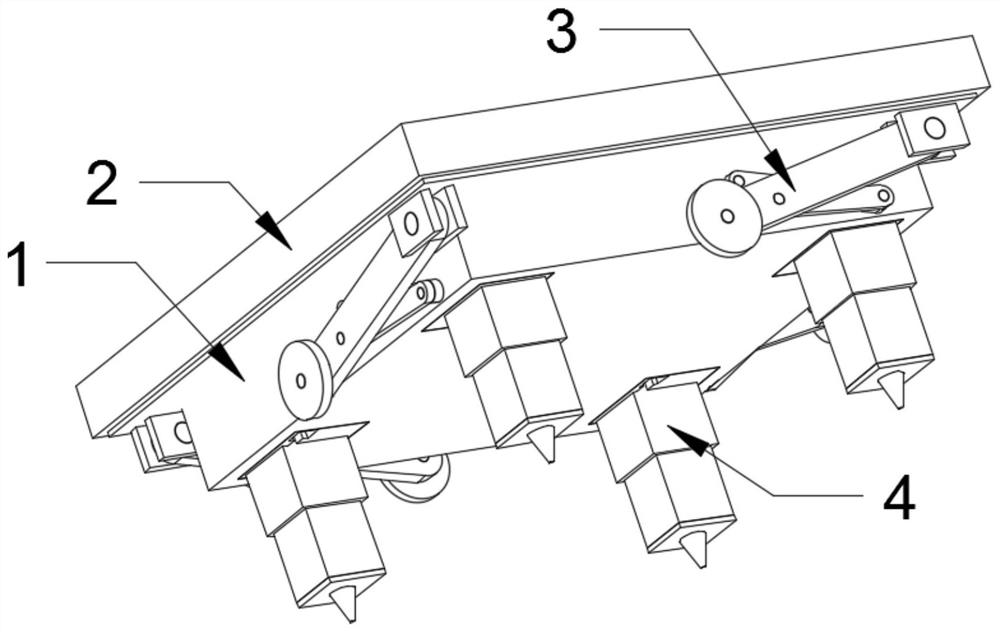 An industrial automatic leveling base