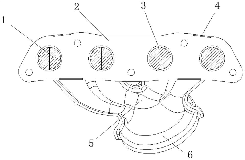 Clamshell structure of exhaust manifold - Eureka | Patsnap develop ...