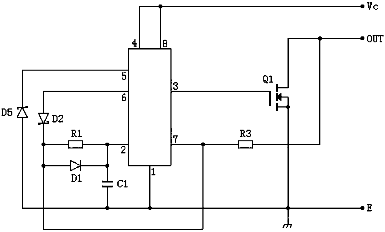 Overcurrent protection driving circuit and electric vehicle motor controller