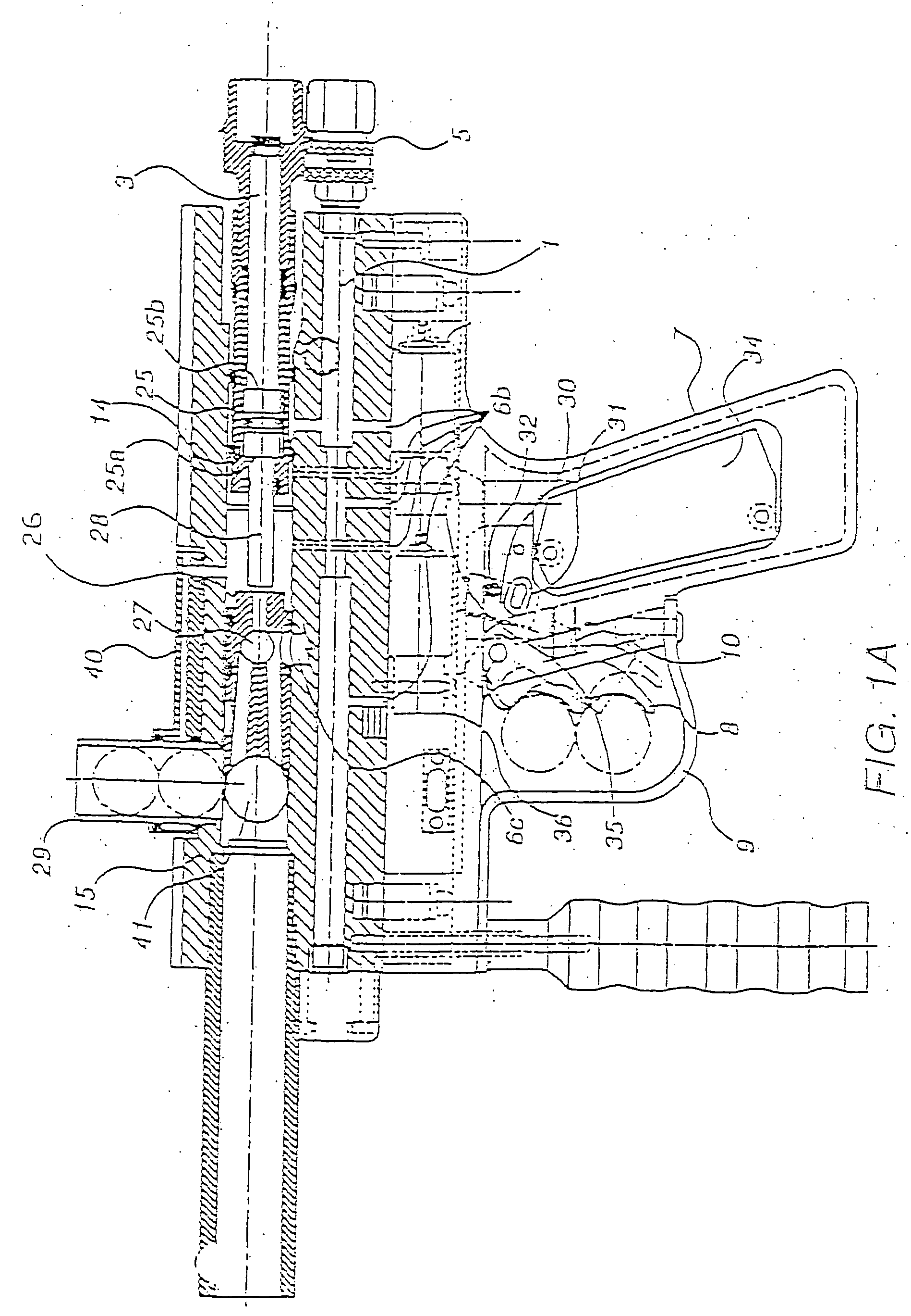 Pneumatically operated projectile launching device