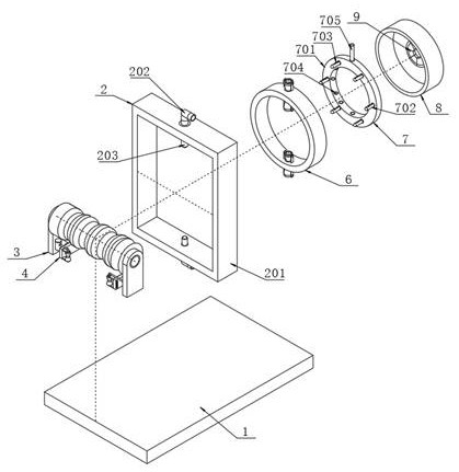 A continuous coating device for protective layer of cable material