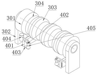 A continuous coating device for protective layer of cable material