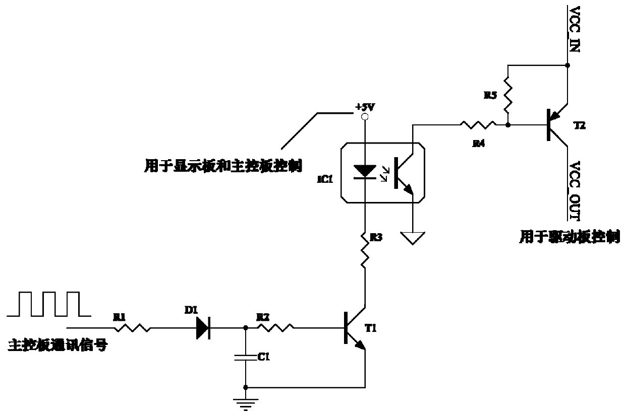 The control circuit of the power output of the driver board