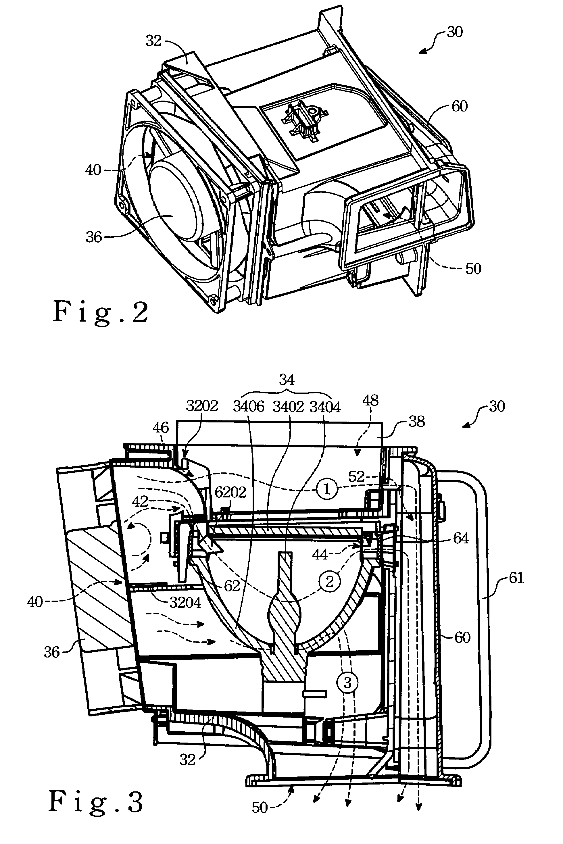 Heat-dissipating device for a projection apparatus