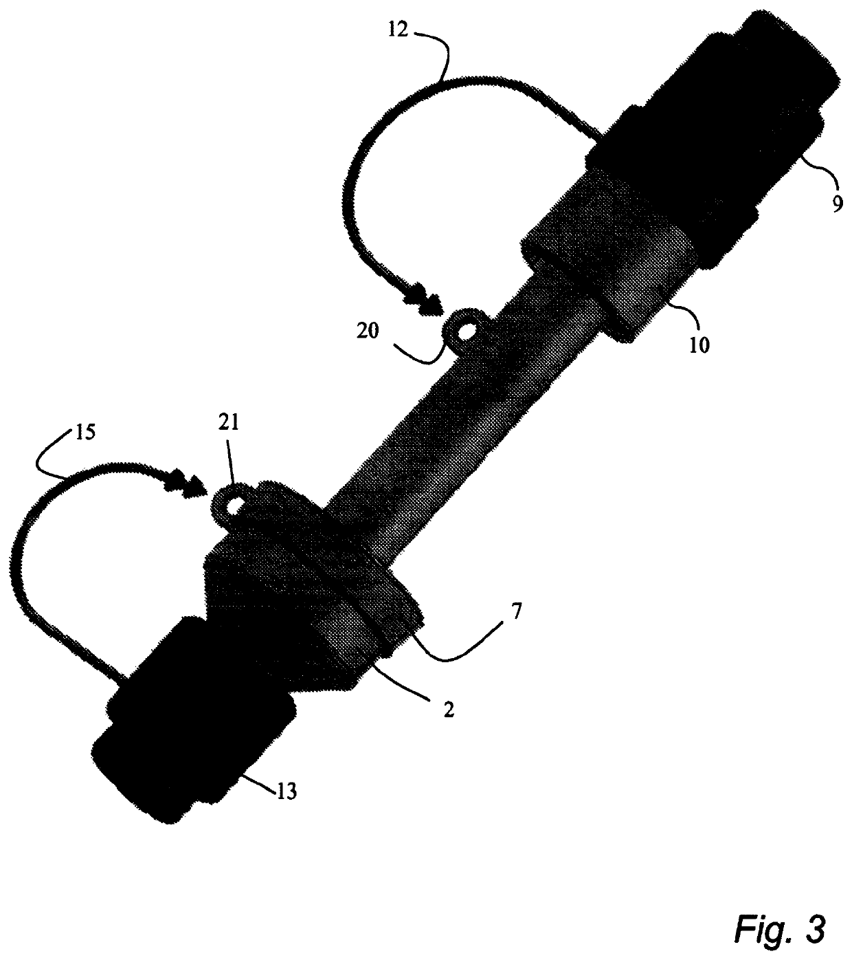 Fluid-tightly sealable sampling device