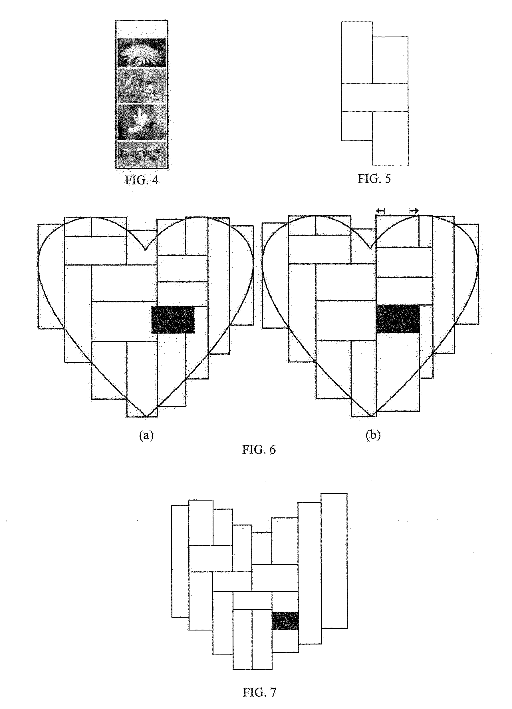 Method, system and computer program product for creating shape collages