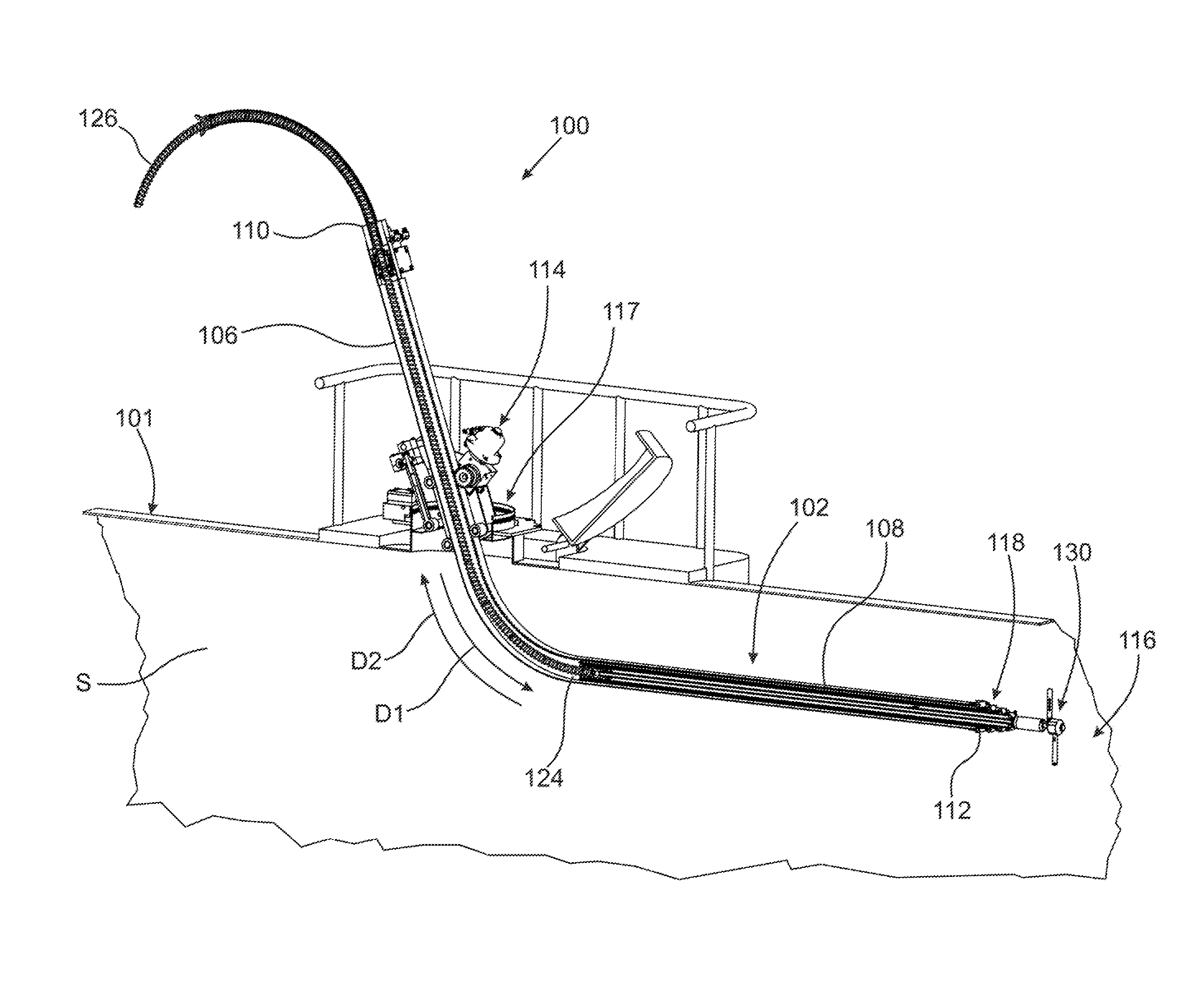 Apparatus for insertion in a tank and method thereof