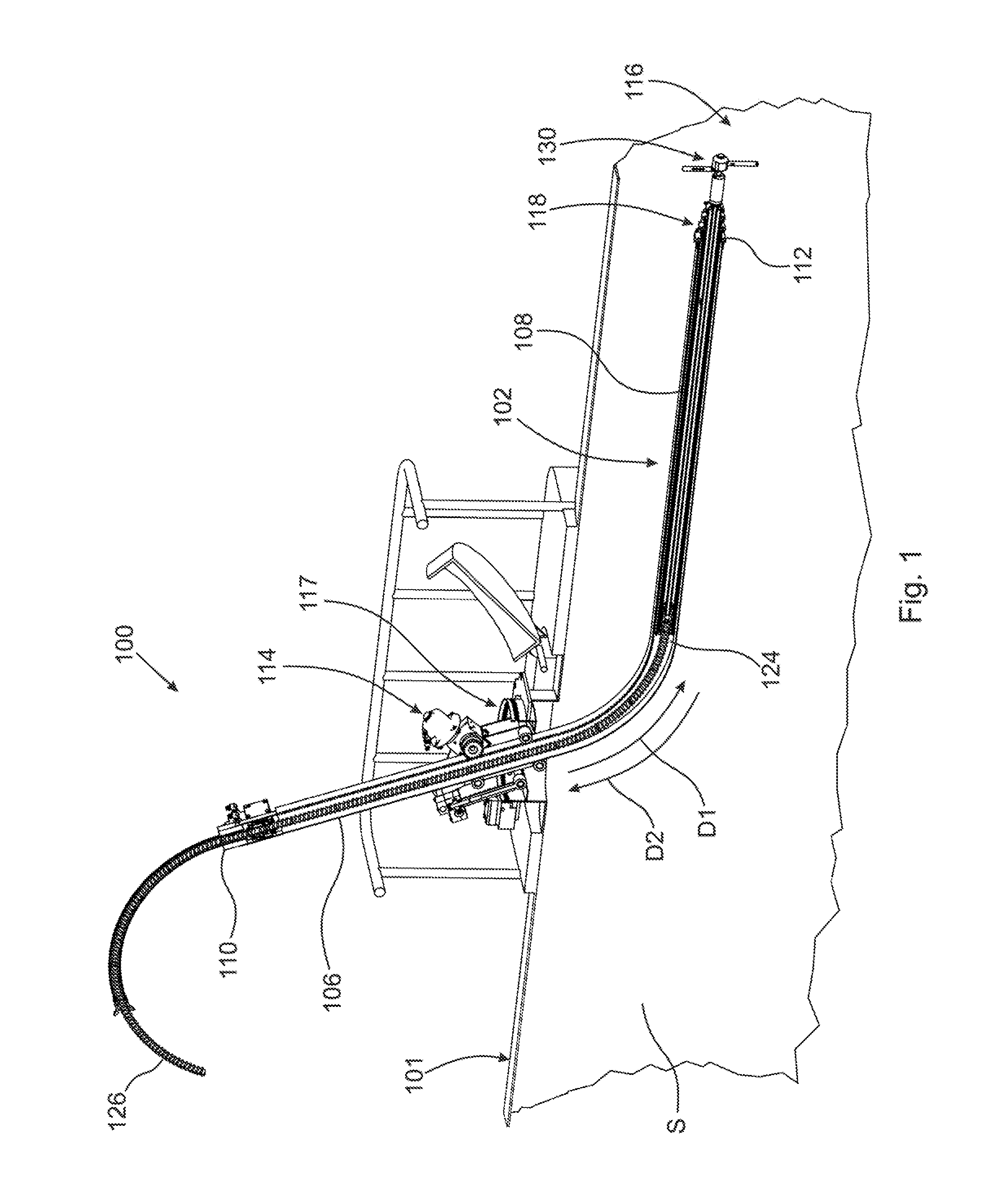 Apparatus for insertion in a tank and method thereof