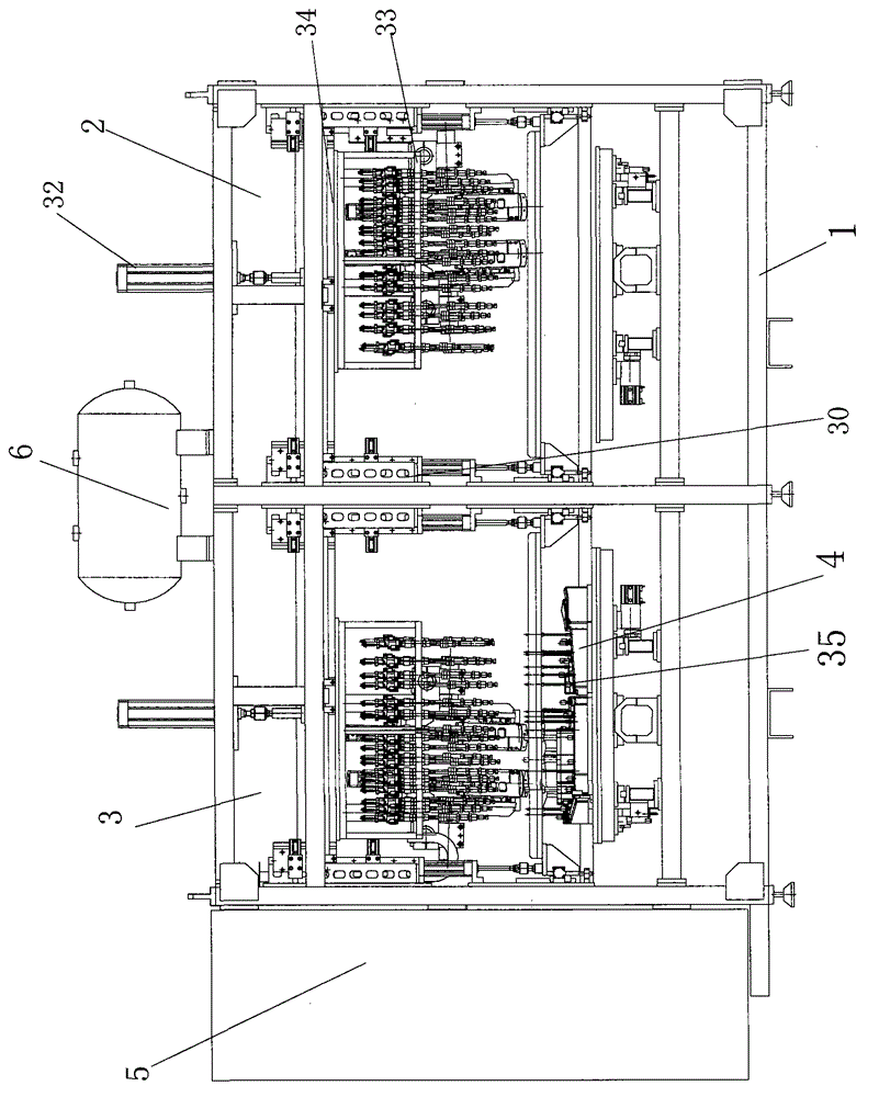 A car triangular window ultrasonic heat riveting all-in-one machine