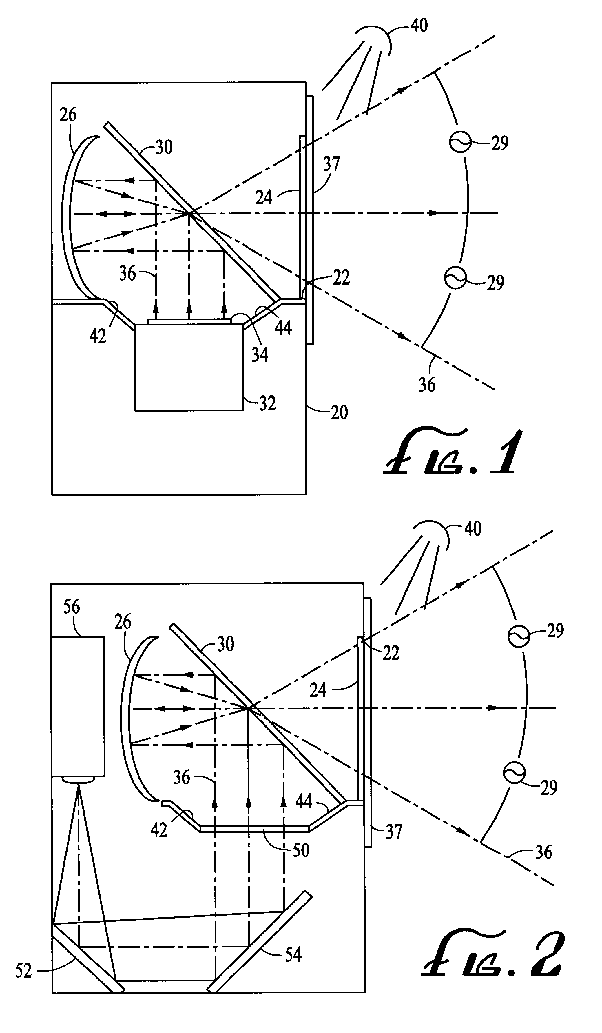 Virtual image projection device