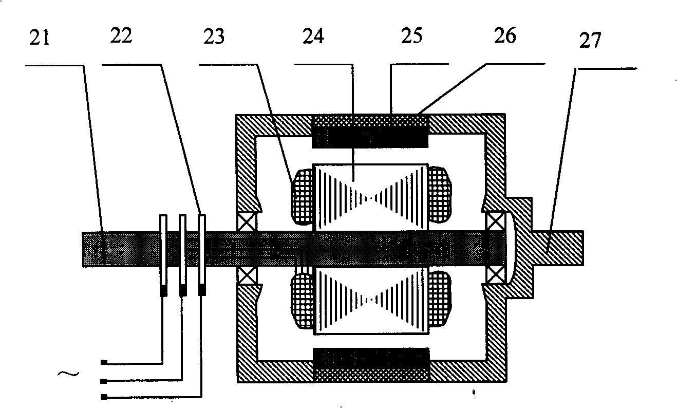Double-rotor hybrid power device and driving method for 4-wheel-driven automobile