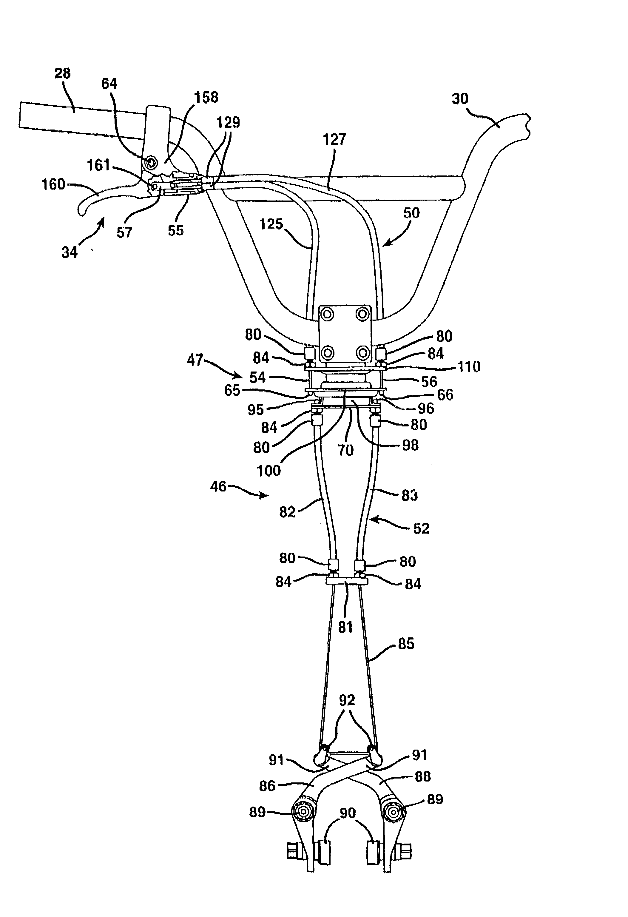 Bicycle cable brake control line