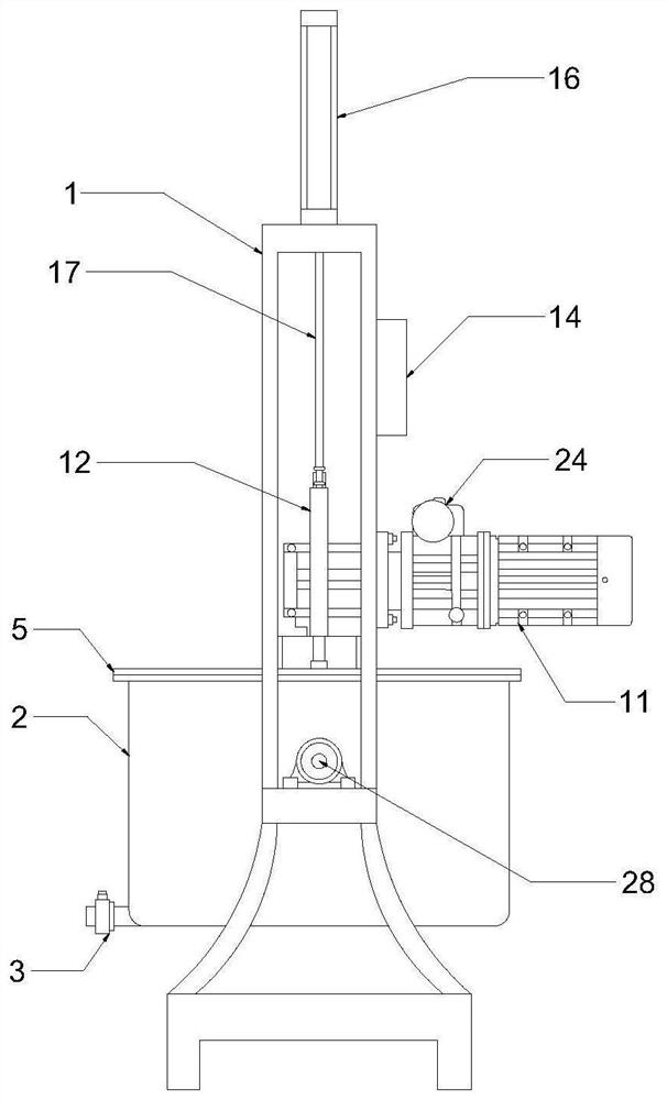 Vacuum stirring barrel for soil tests