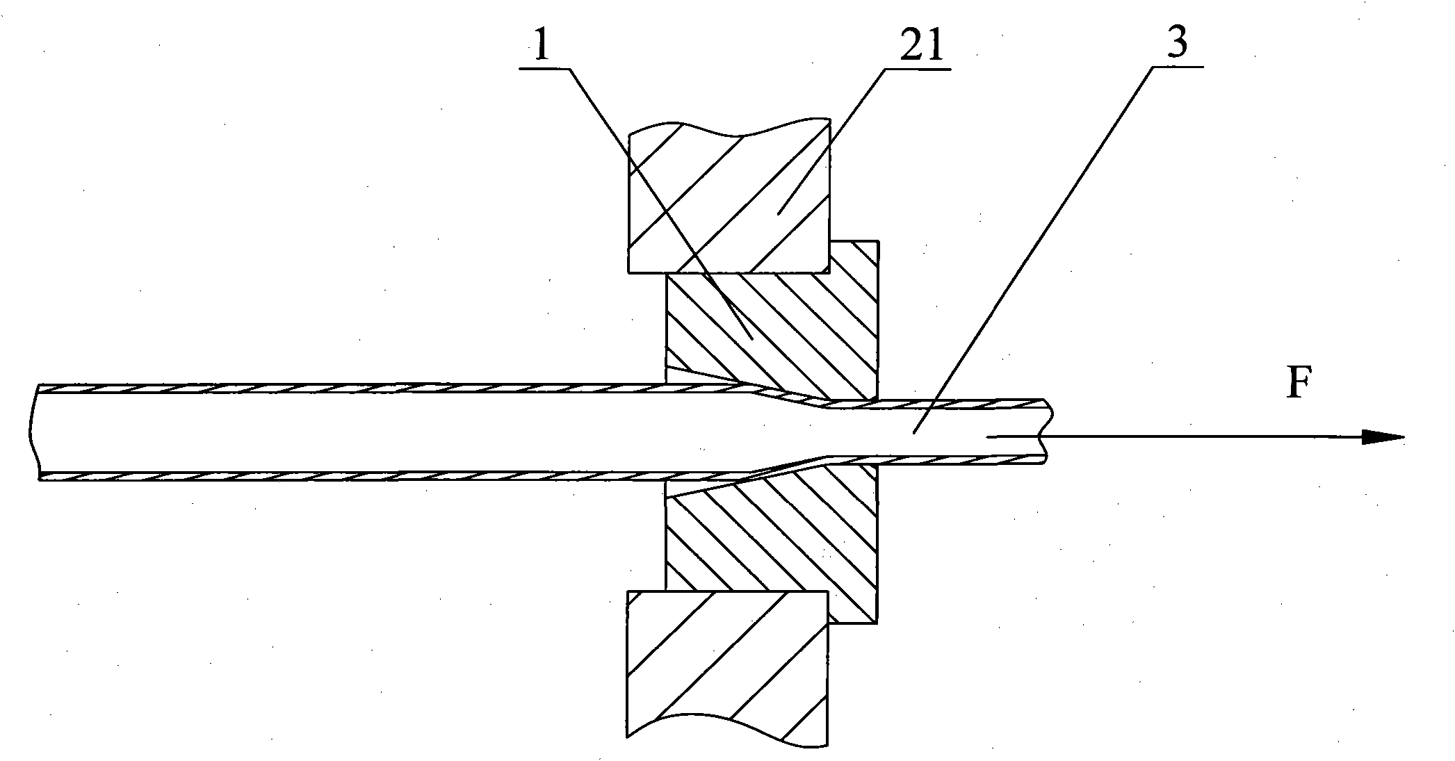 Multi-stage drawing manufacturing method for superfine fluted tube