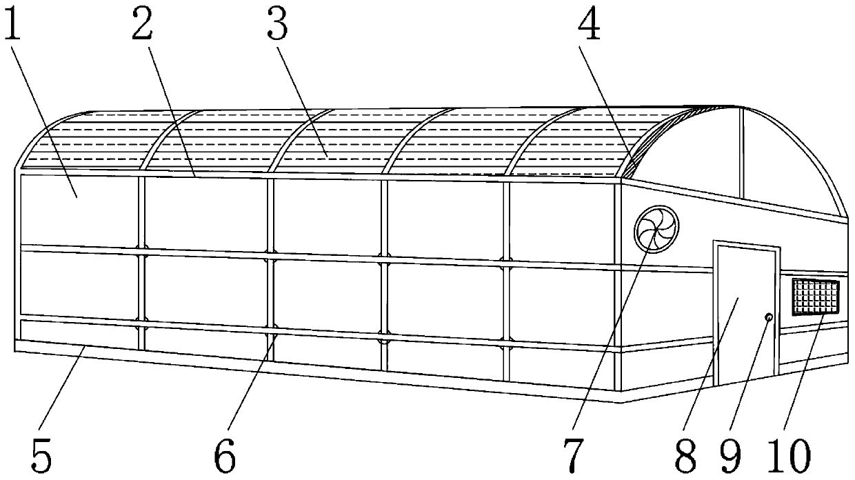 Seedling culture greenhouse with seedling culture daylighting and ventilation control system