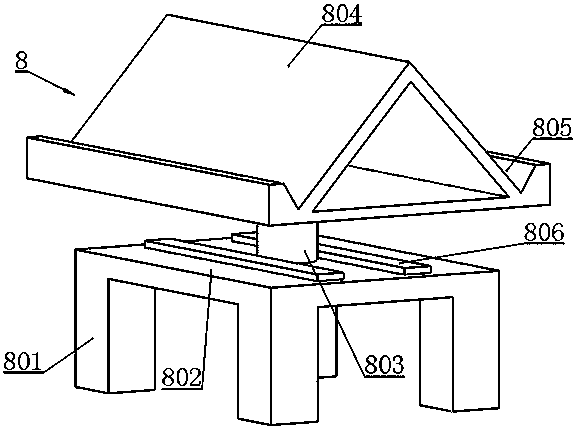 Plastic pipe transporting device with rainproof function