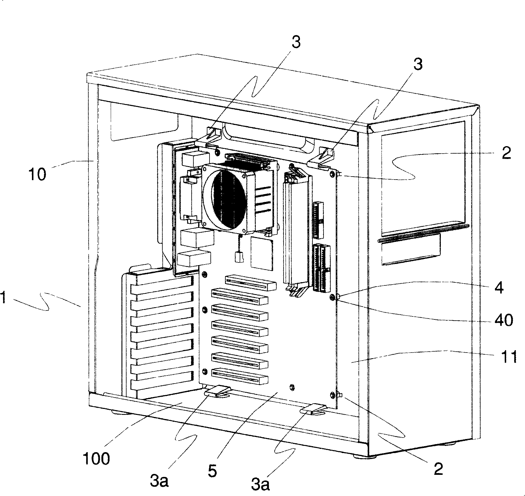 Circuit board assembly structure and its guide wave device