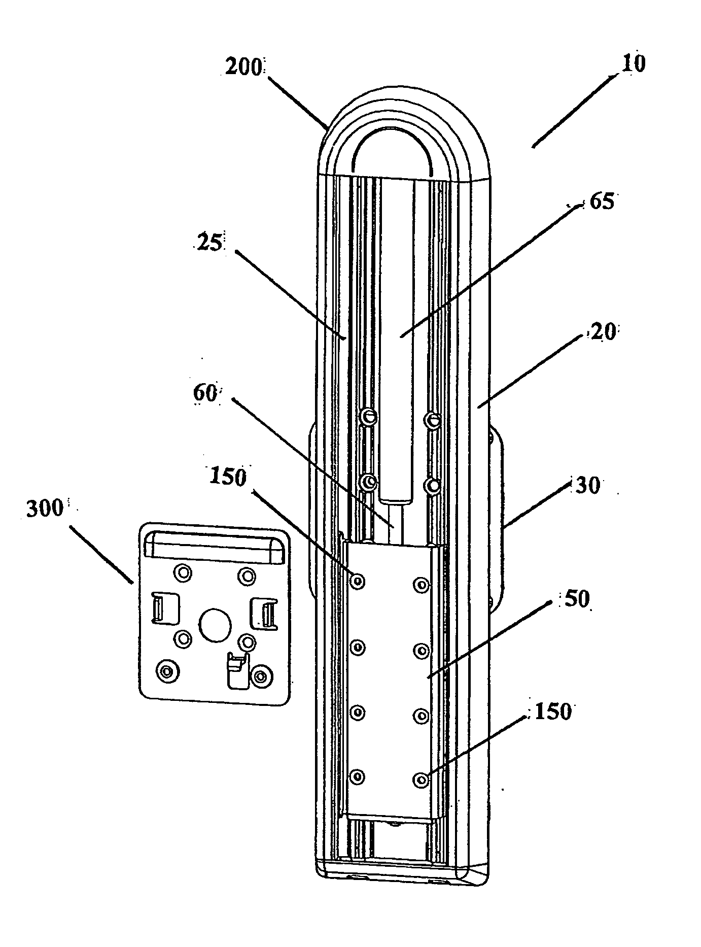 Mechanism for positional adjustment of an attached device