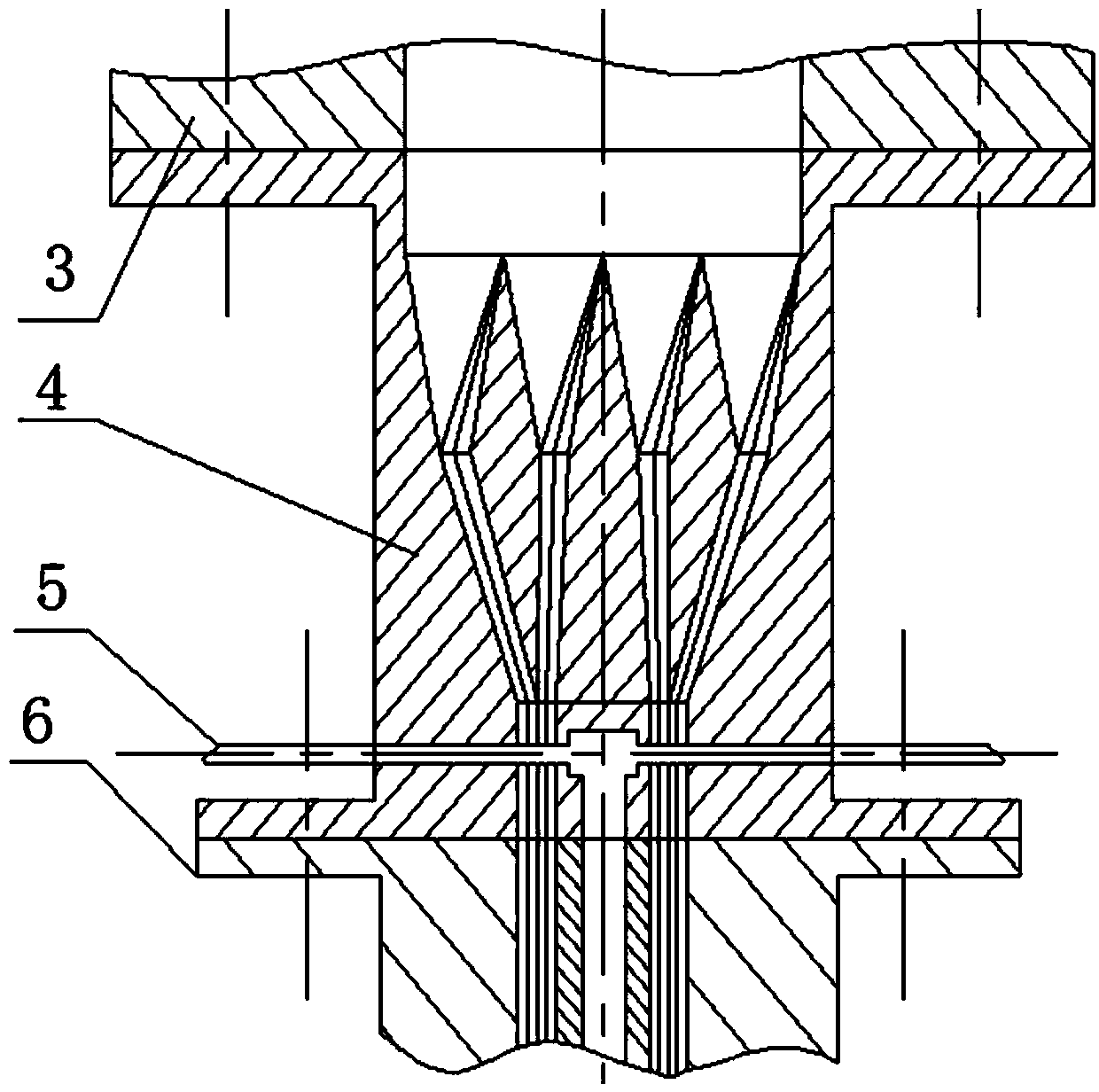Melt electrostatic spinning device and method based on calculus cascade