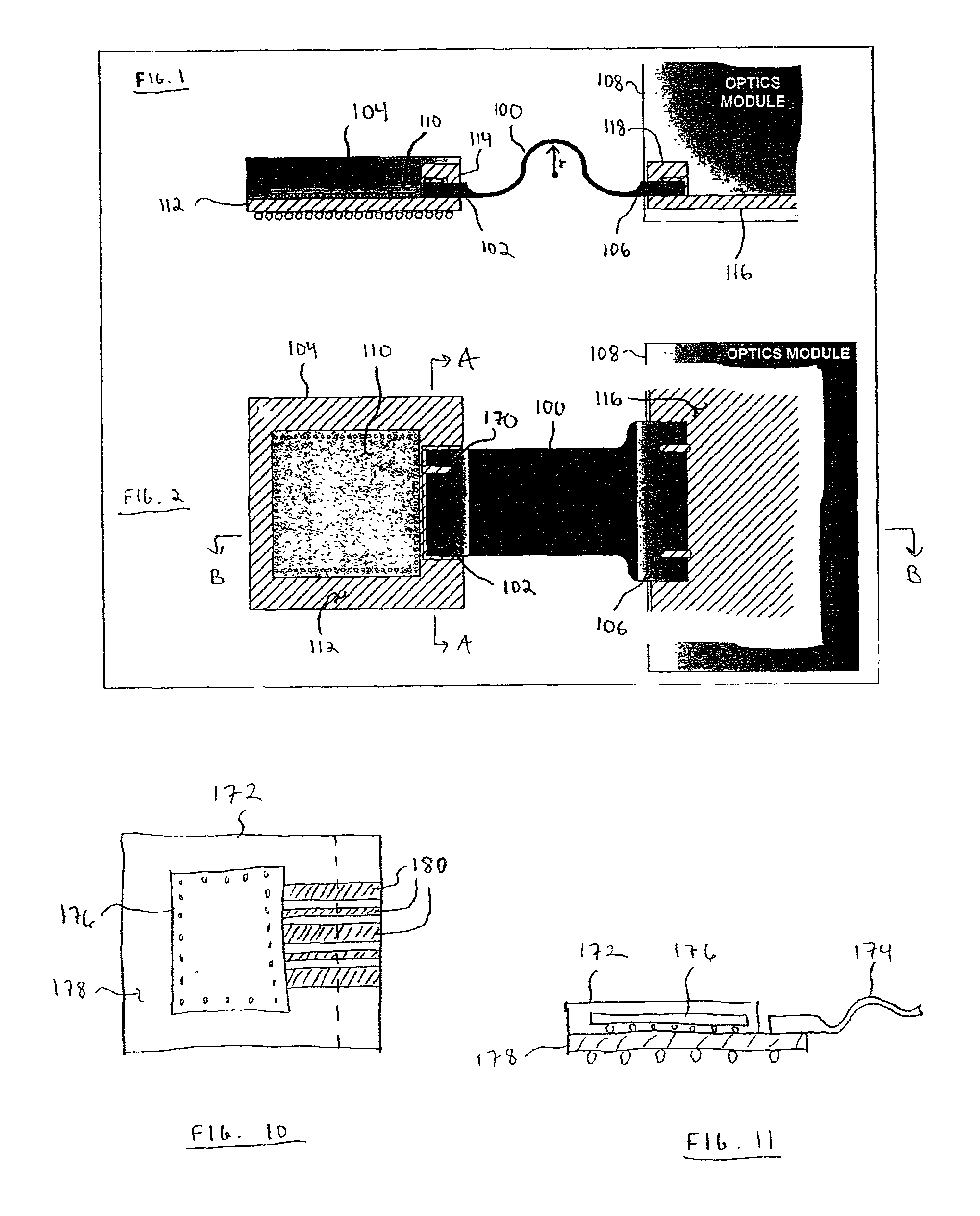 High frequency signal transmission from the surface of a circuit substrate to a flexible interconnect cable