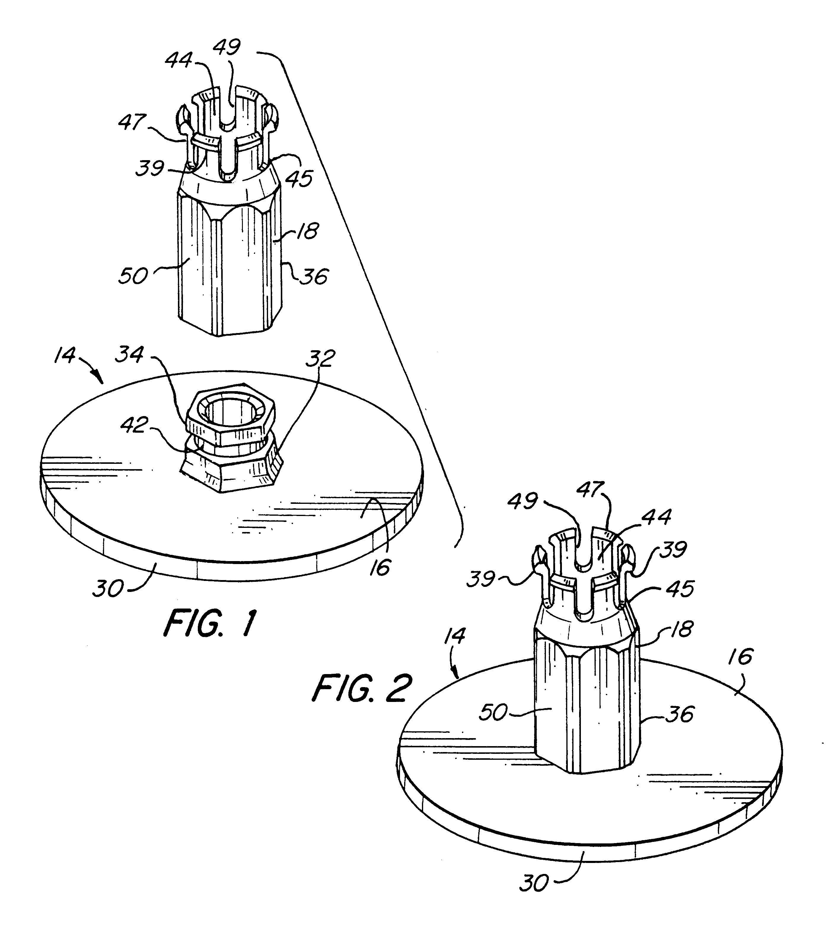 Shock mount assembly with polymeric thimble tube