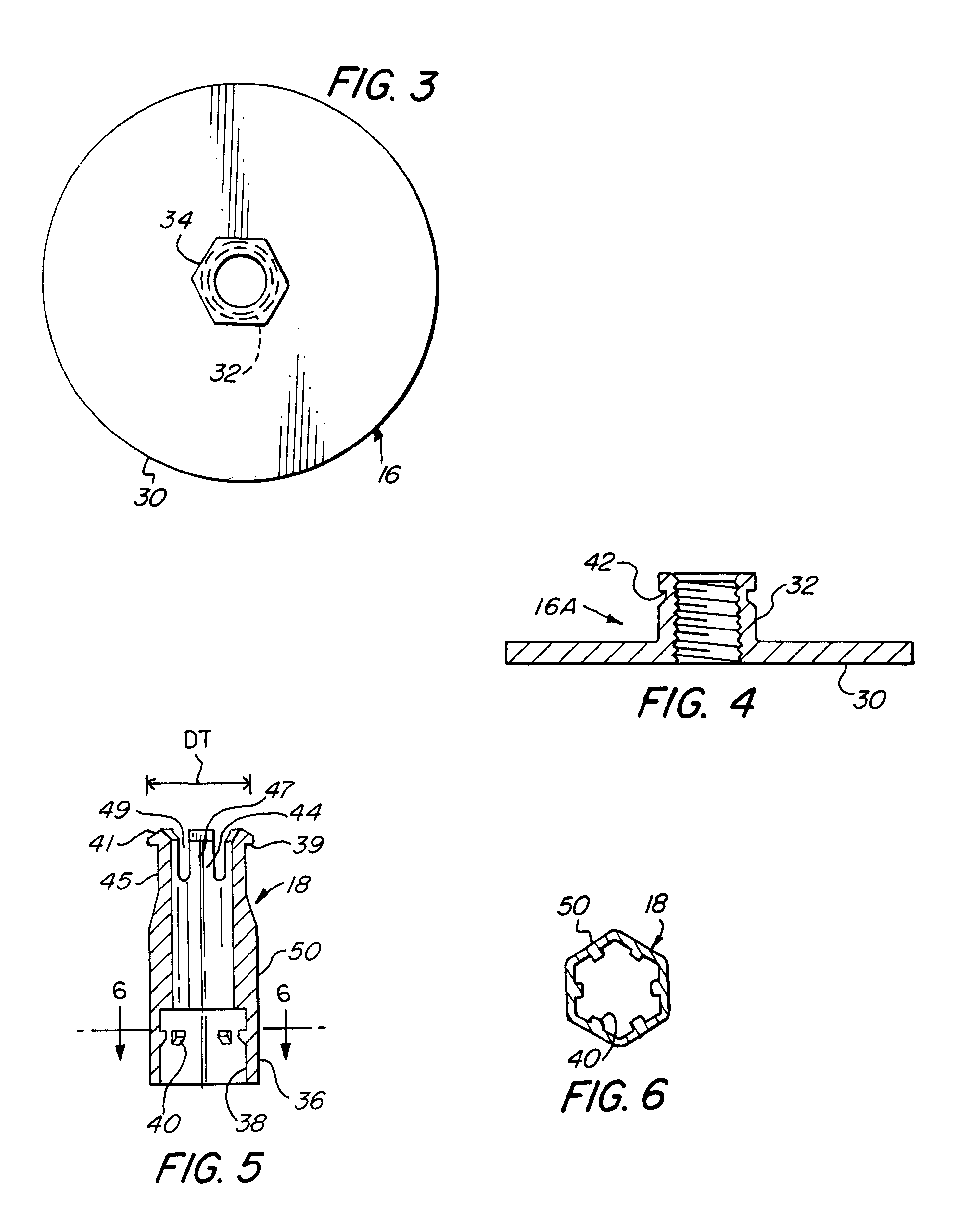 Shock mount assembly with polymeric thimble tube