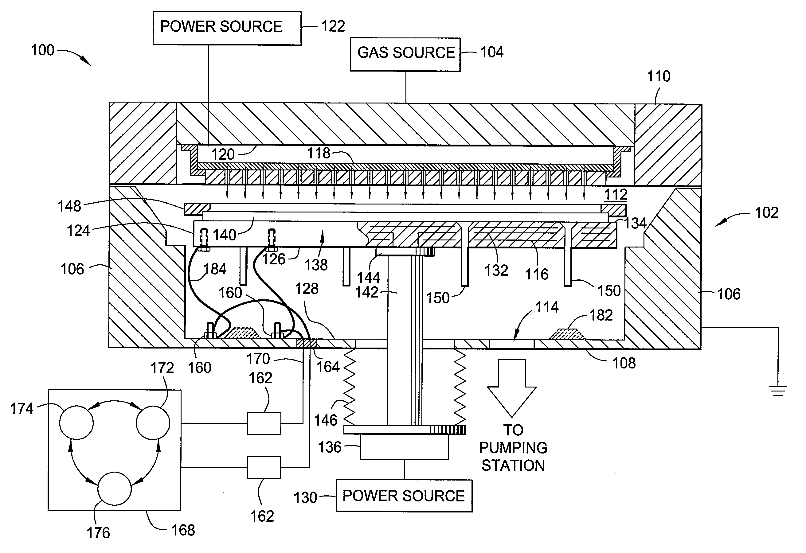 Plasma processing chamber with ground member integrity indicator and method for using the same