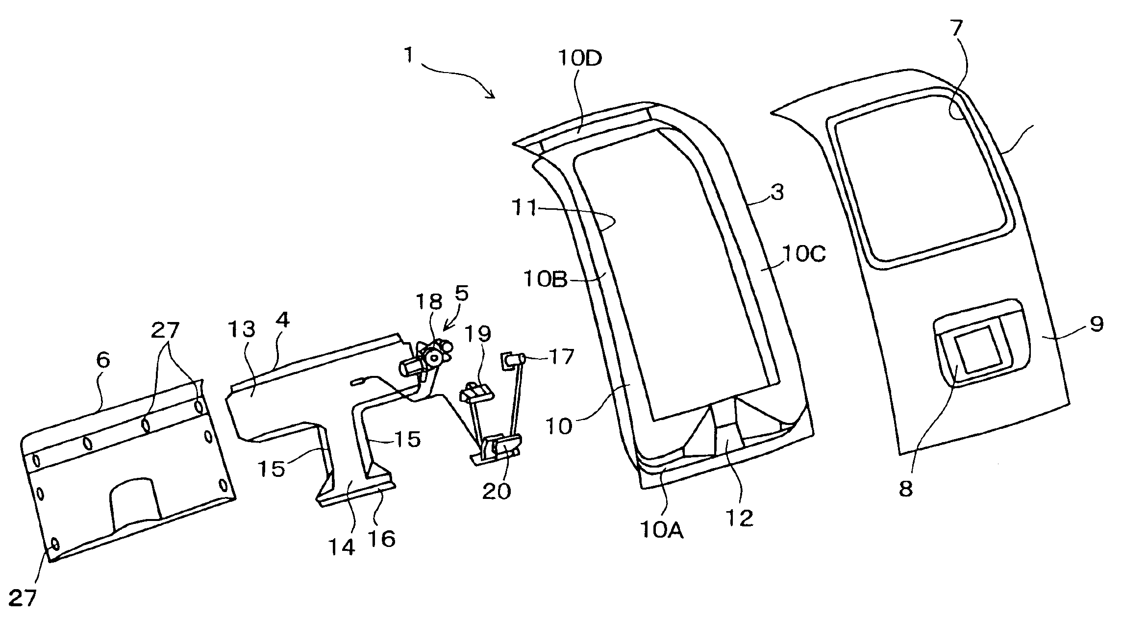 Vehicle door and manufacture thereof