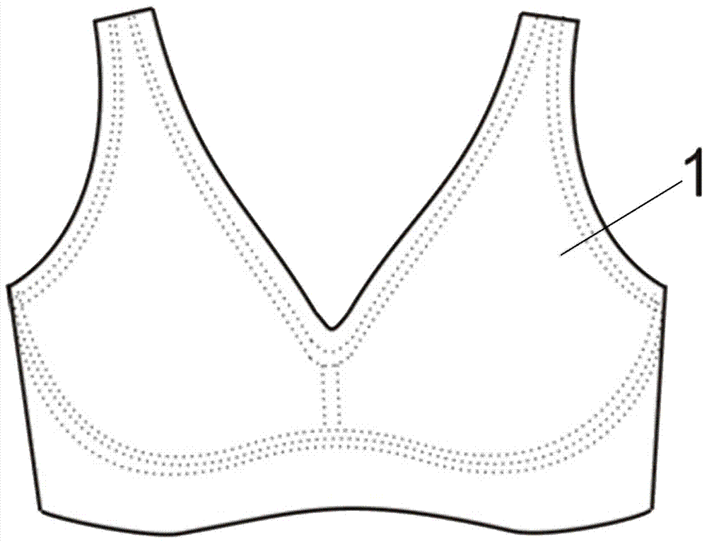Improved structure of zero-constraint vest-like bra with insert