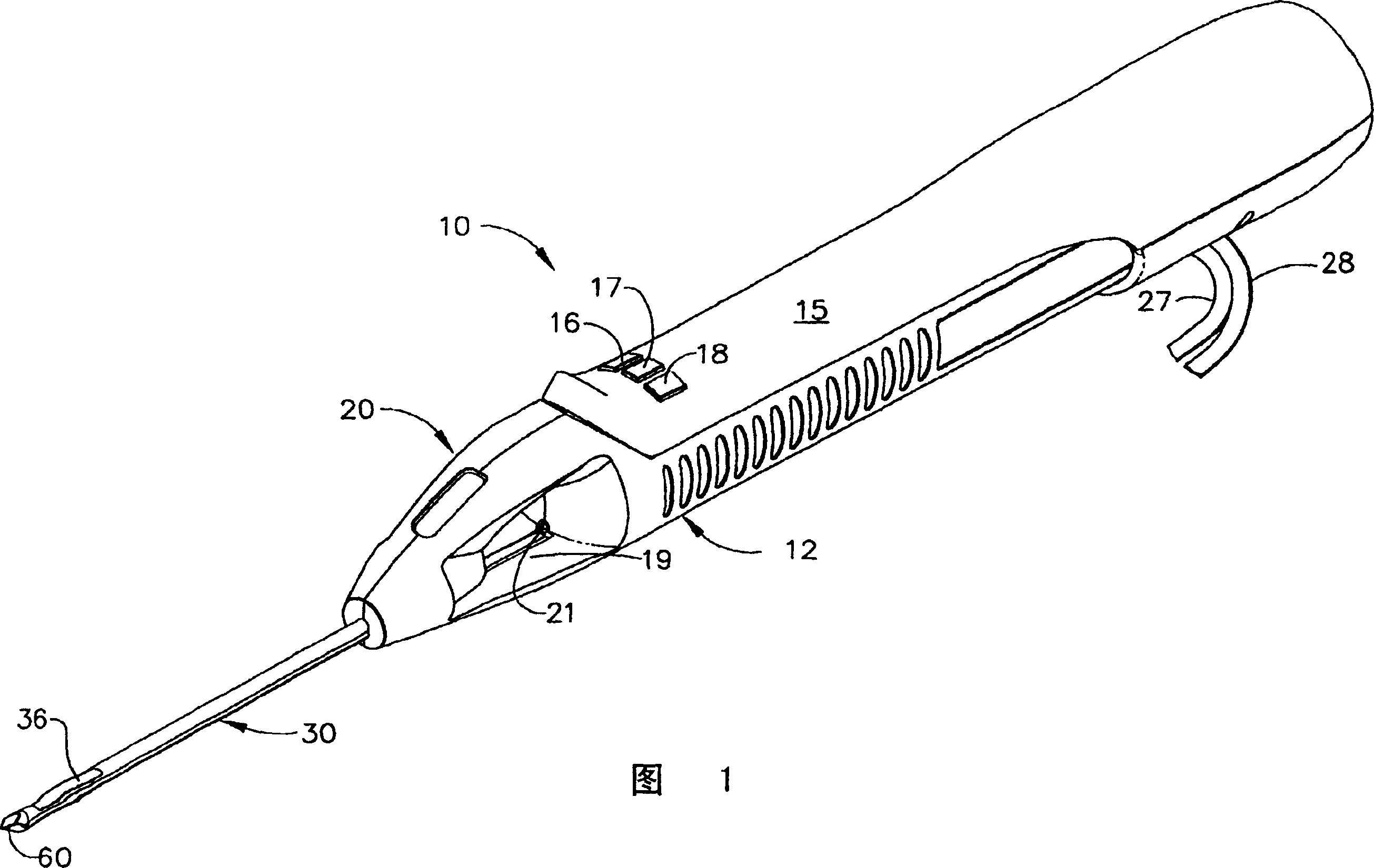 MRI compatible surgical biopsy device with tip leaving pseudo-trace