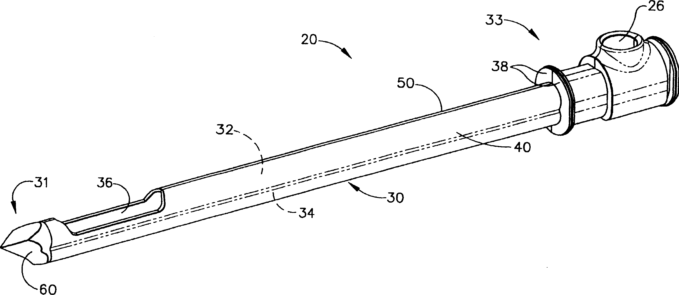 MRI compatible surgical biopsy device with tip leaving pseudo-trace