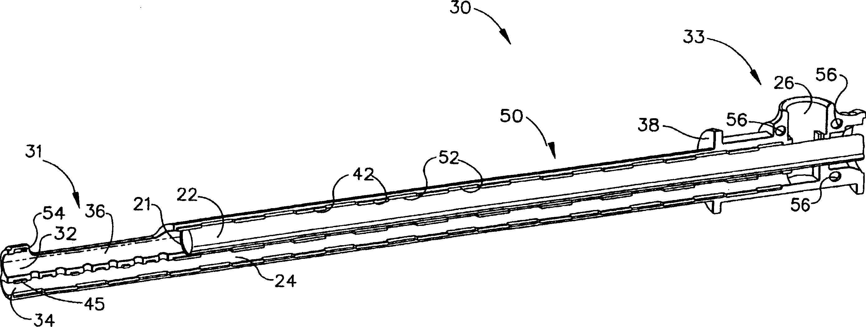 MRI compatible surgical biopsy device with tip leaving pseudo-trace