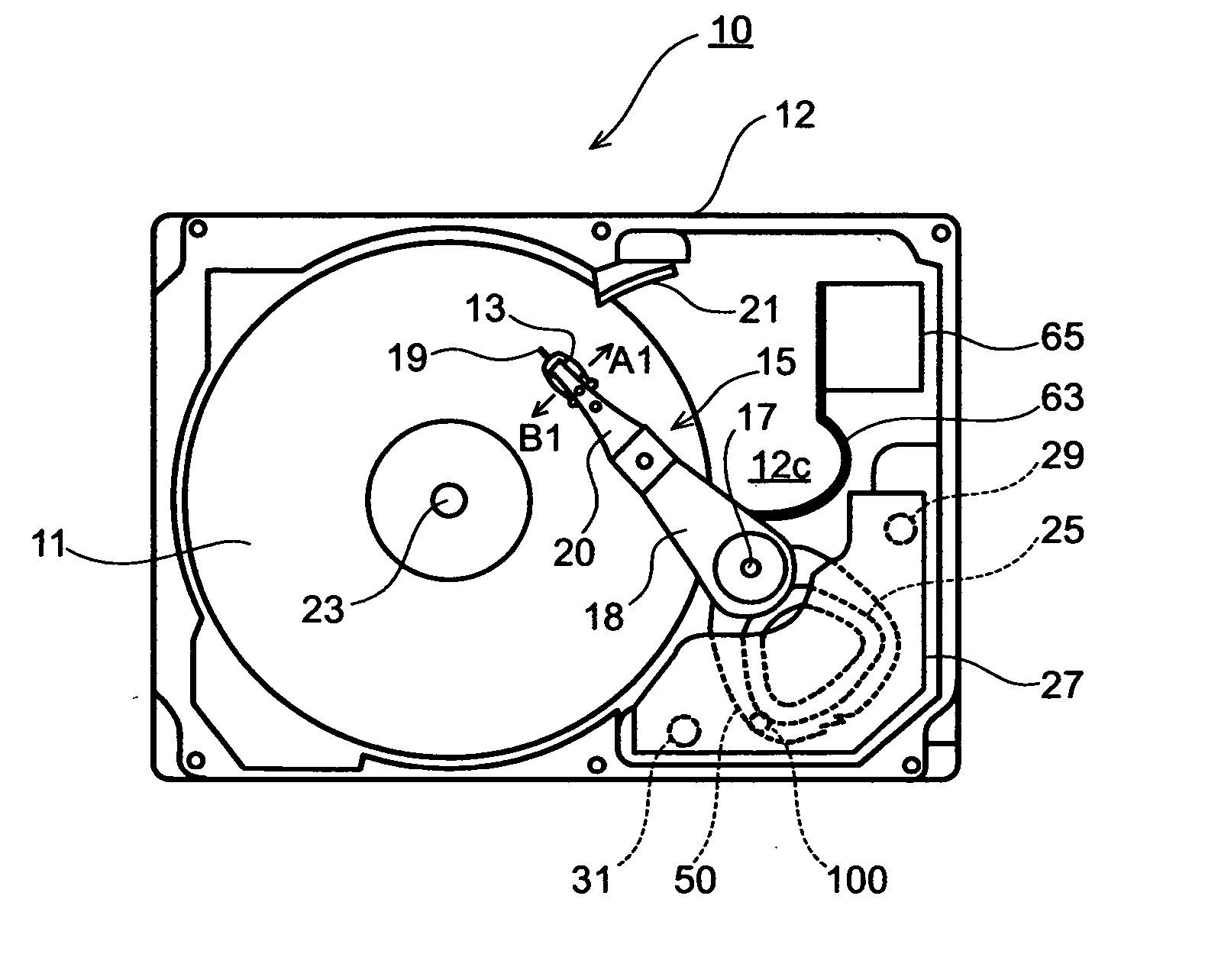 Rotating disk storage device