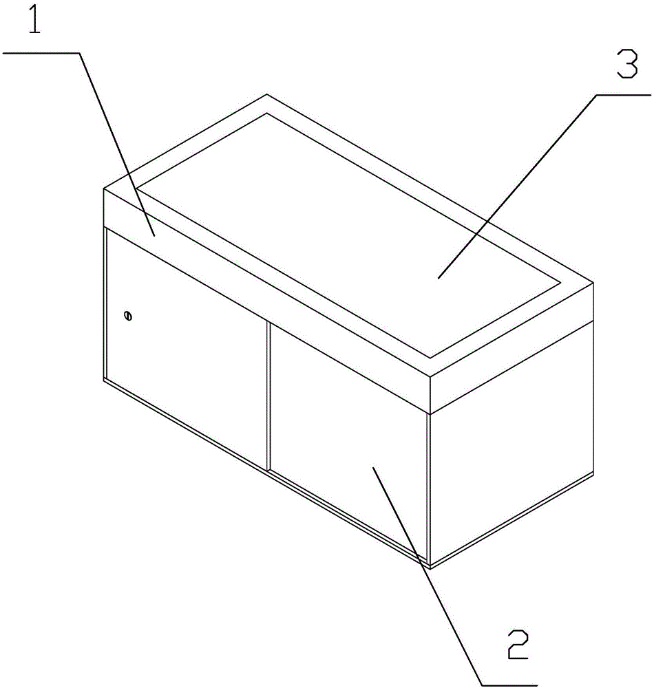 Display cabinet with adjusting devices