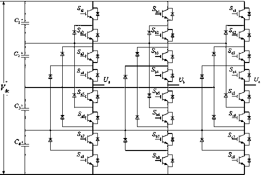 A seven-segment svpwm modulation method for a five-level inverter