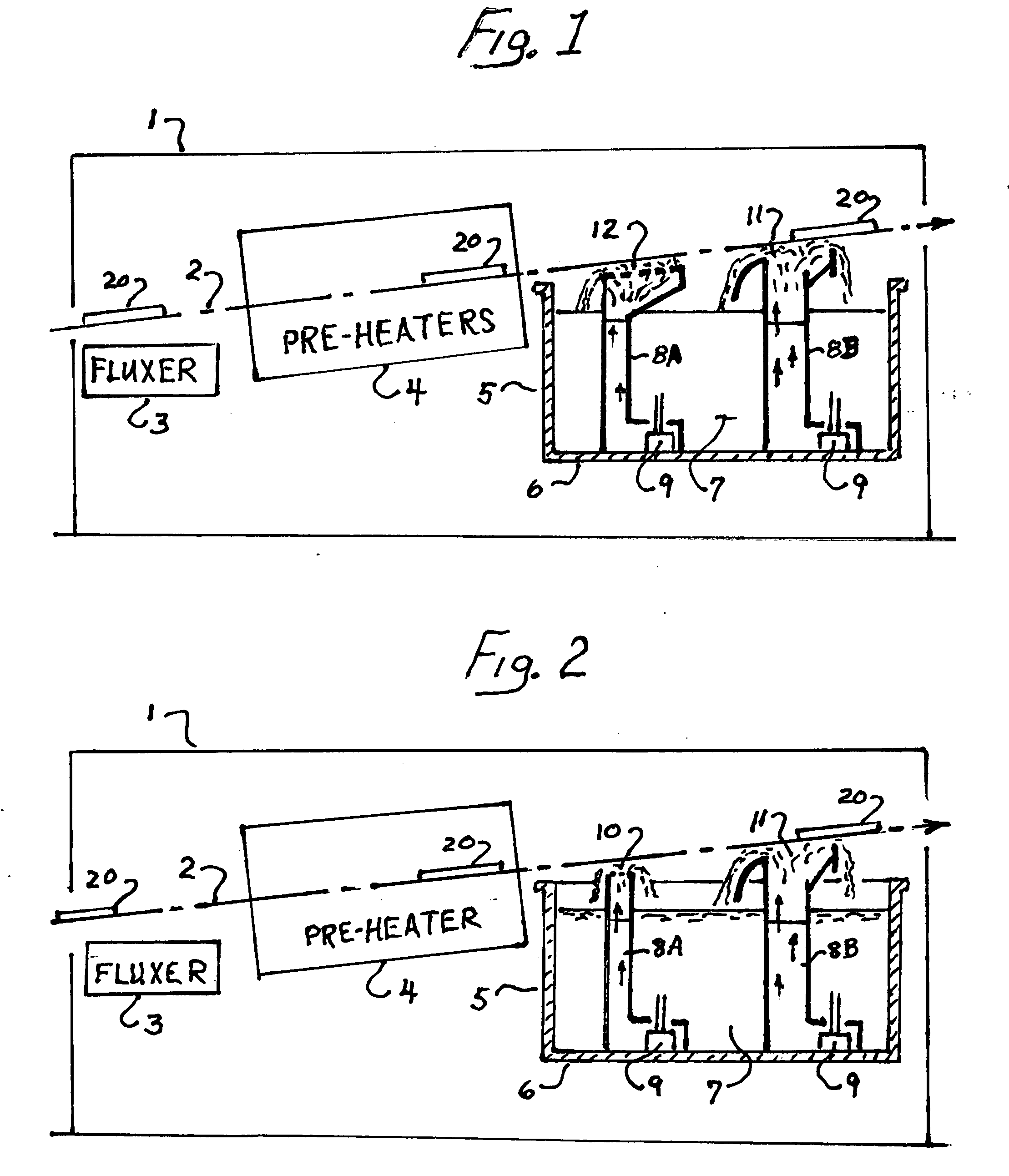 Wide wave apparatus for soldering an electronic assembly