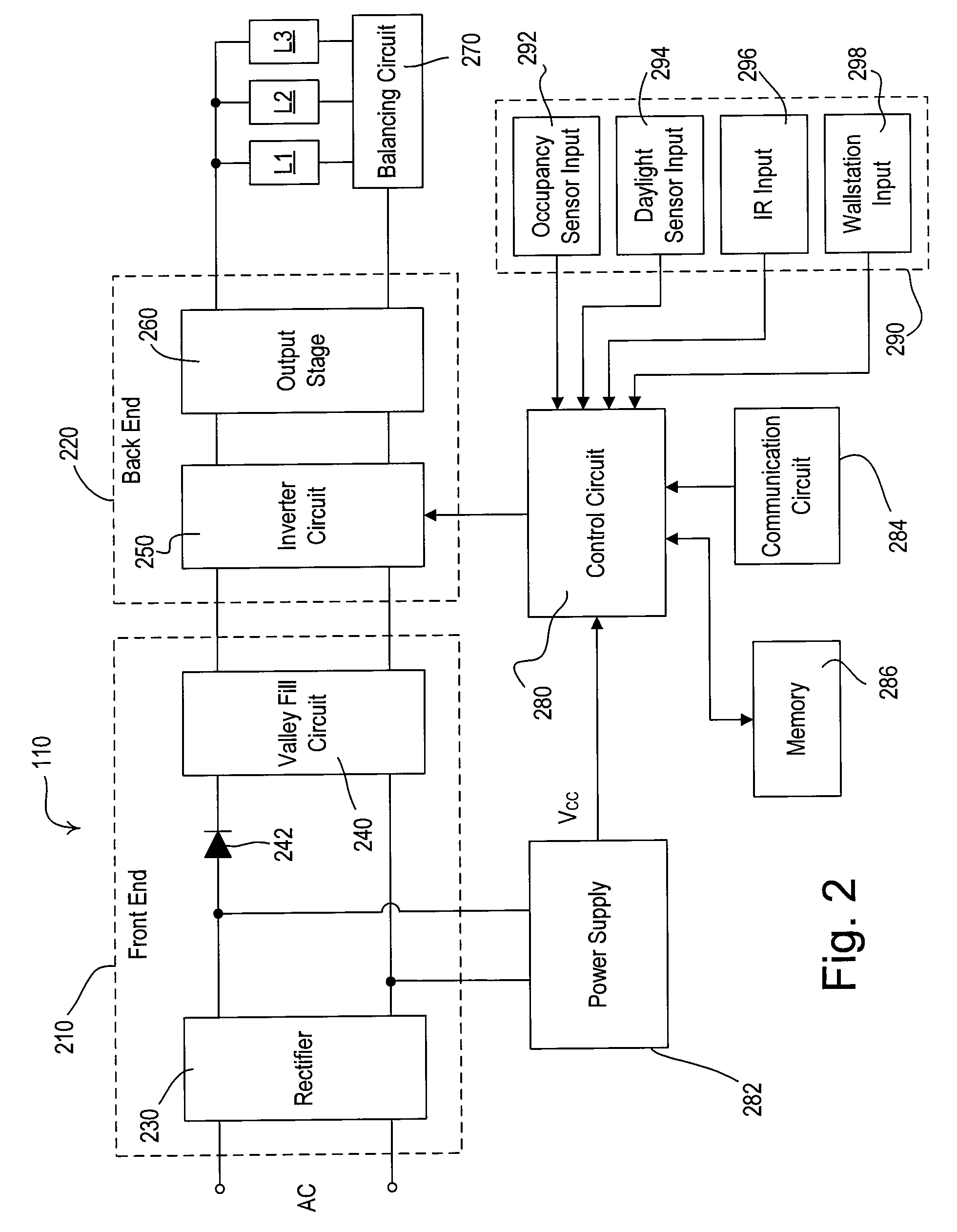 Method of load shedding to reduce the total power consumption of a load control system
