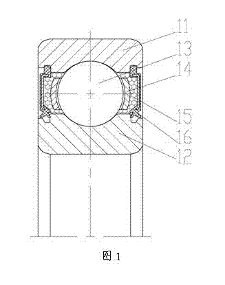 Low-friction implementation method for radial ball bearing and shallow groove radial ball bearing