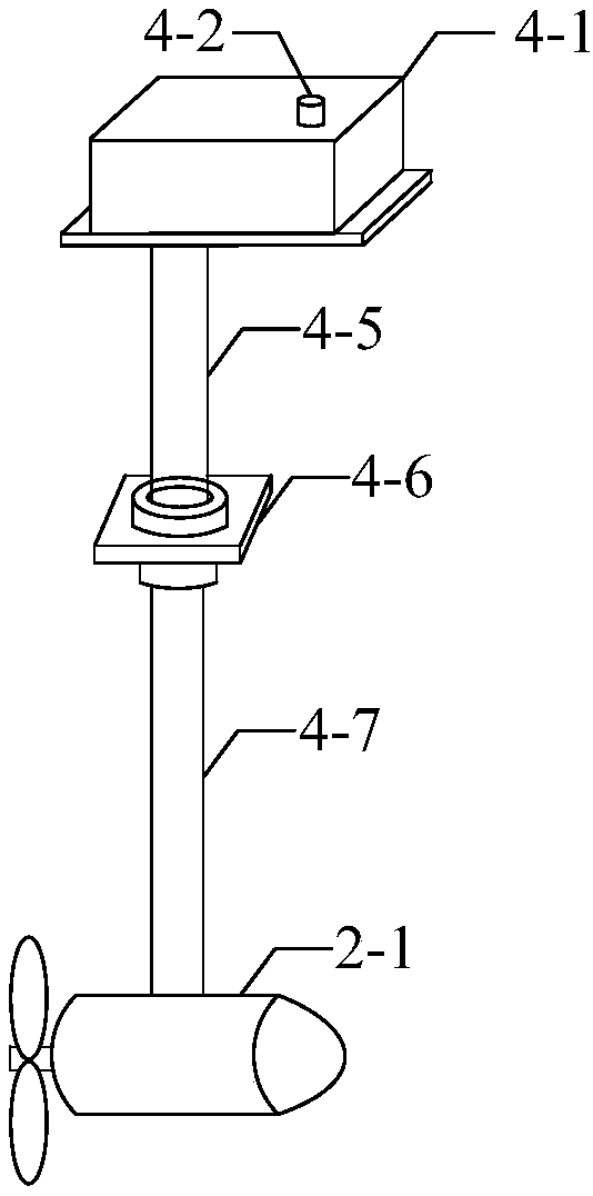 An on-line automatic control device for dual direction-changing side propellers of a lake and reservoir operation ship