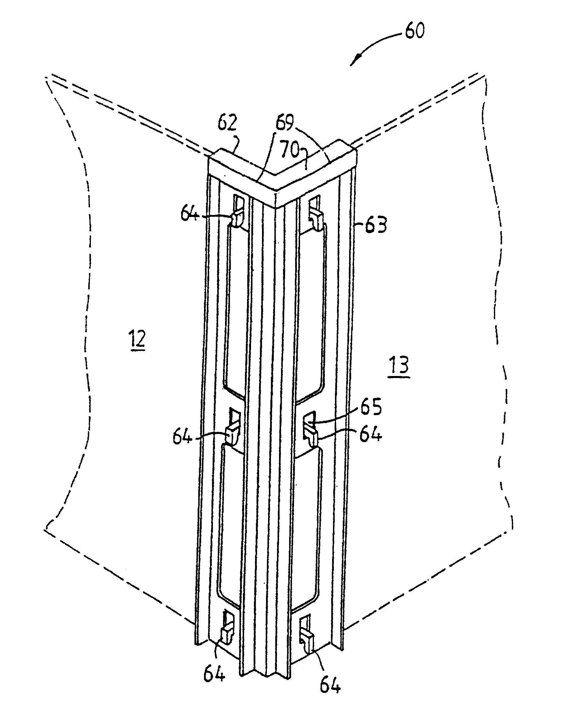 Collapsible crate and associated connecting means