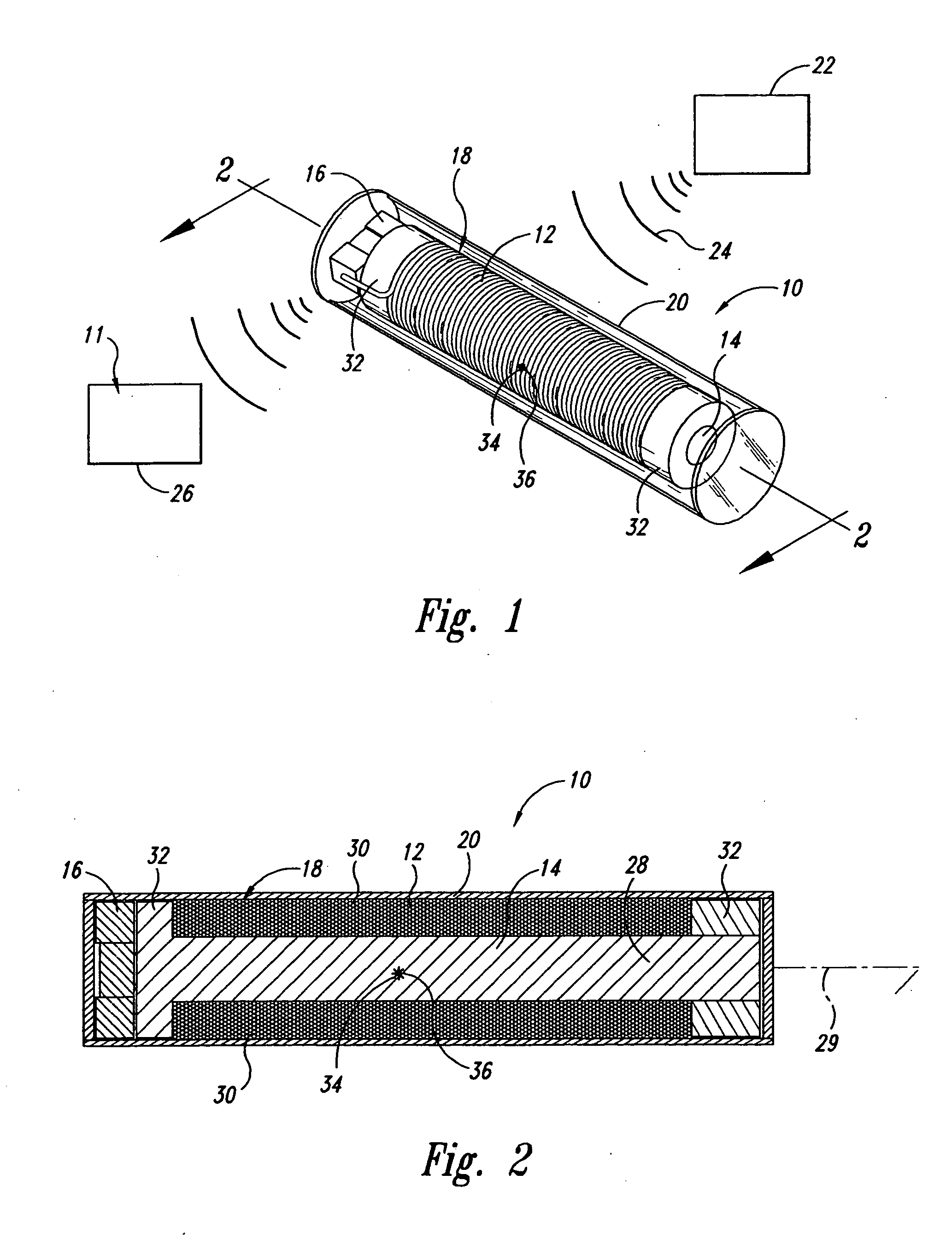 Miniature resonating marker assembly