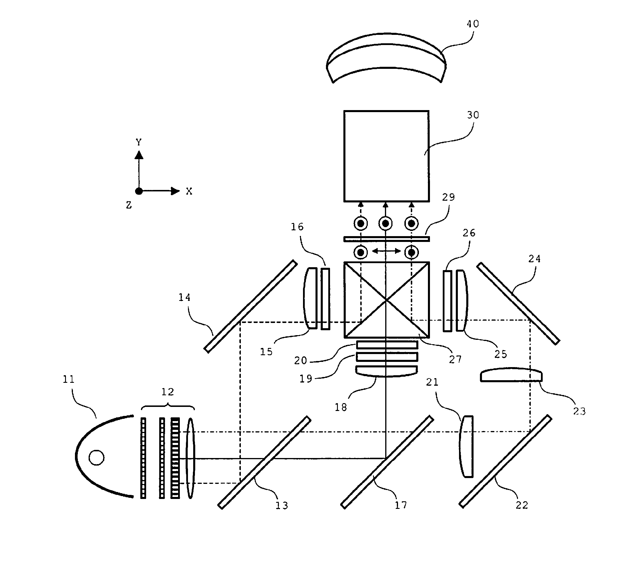 Projection display device