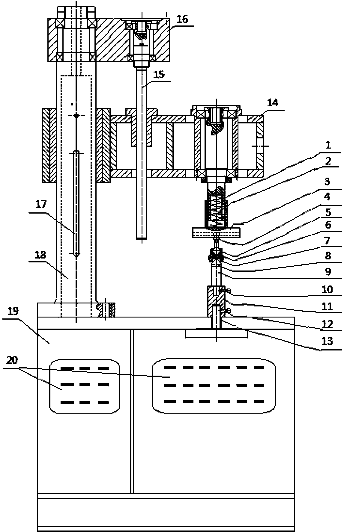 Grinding device and grinding method of oil well pump valve seat