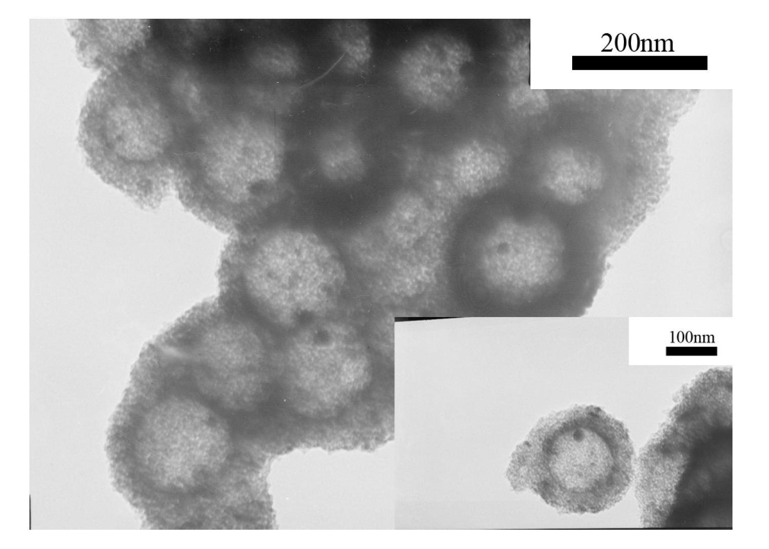 Method for preparing gold/titanium dioxide core-shell nanoparticle