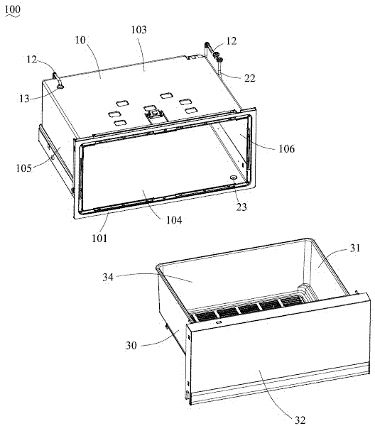 Waterlessly keep-alive device and refrigerator with same