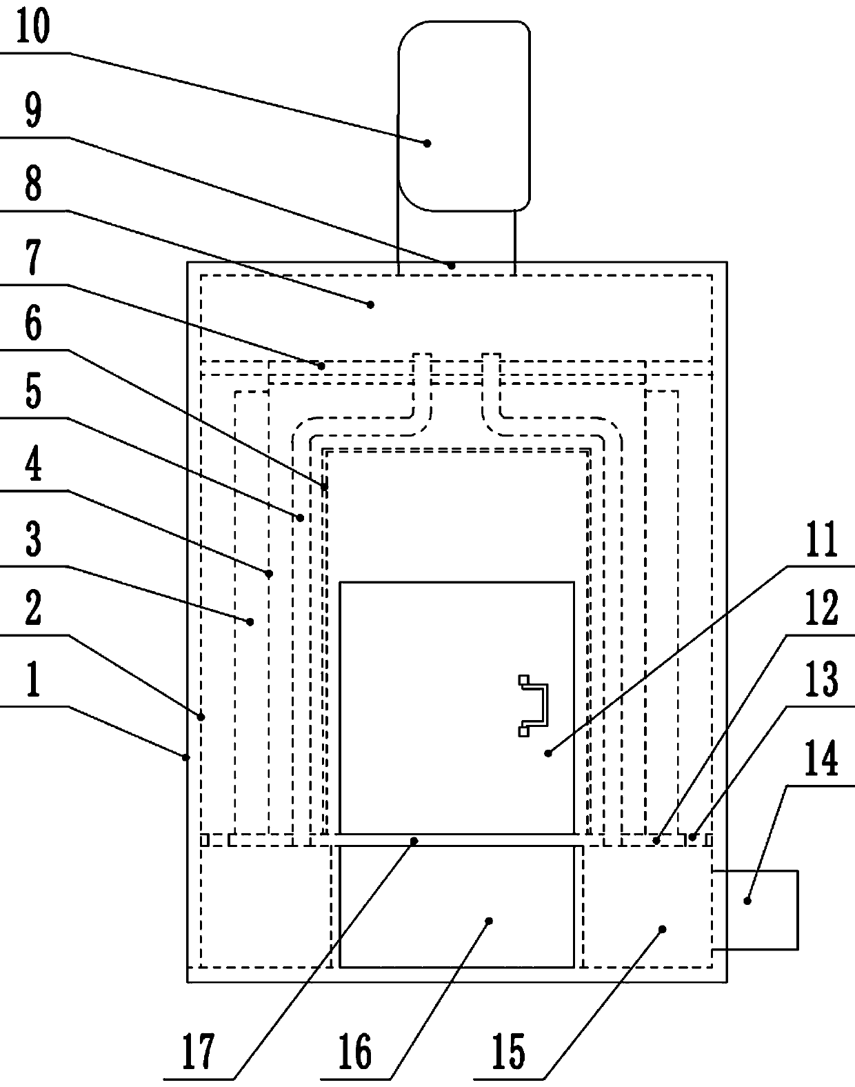 Atmospheric pressure hot blast stove