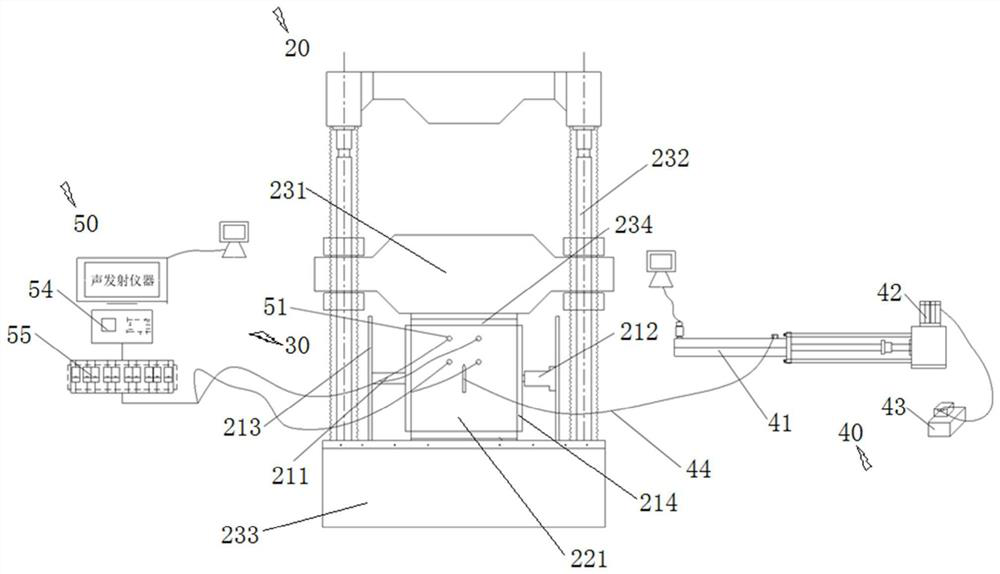 A test device and test method for hydraulic splitting of concrete members under triaxial stress